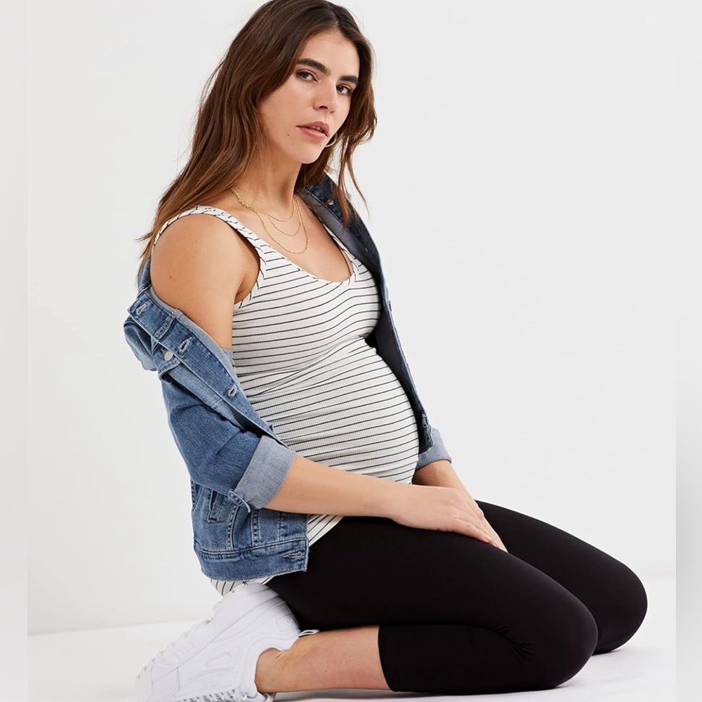 Striped maternity tank from a pea in the pod